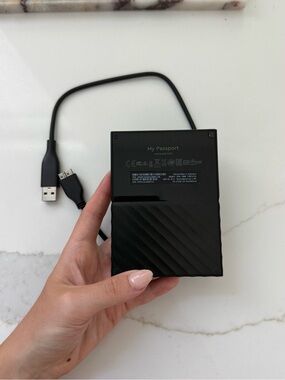 WD My Passport Portable External Hard Drive - Black 1TB